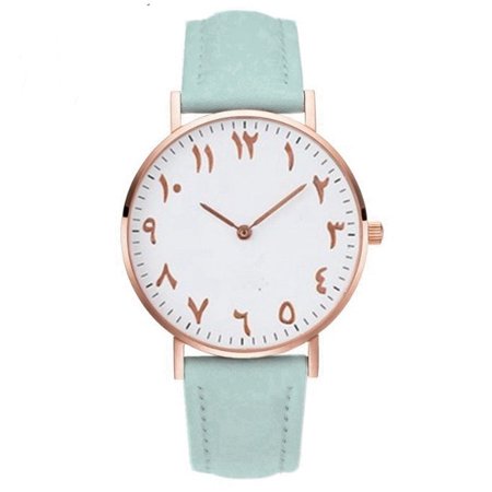 Womens Arabian-Inspired Quartz Watch with Genuine Leather Strap, Alloy Case, Reliable Timekeeping, Stylish Accessory