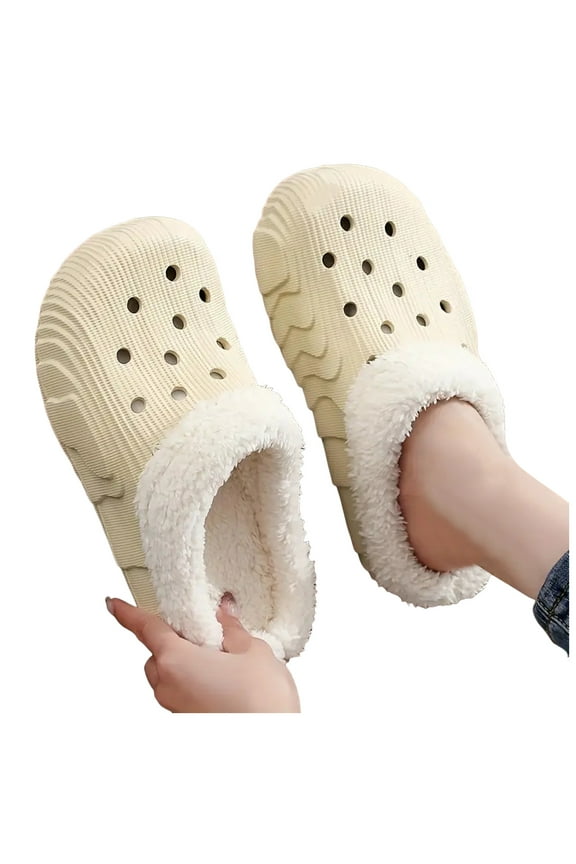Womens Arch Support Fuzzy Garden Clogs Mens Breathable Warm Indoor Slip on Mules Slippers House Shoes Fashion Casual Outdoor Slides