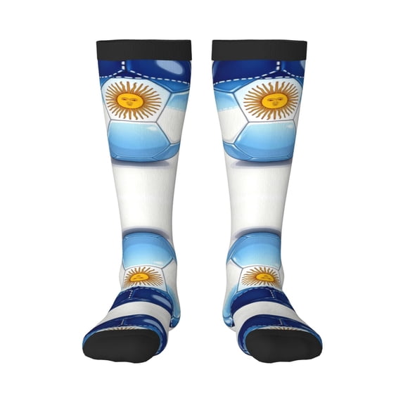 Womens Argentine-Soccerball-Art Knee High Socks Comfy Thermal Boot Long Socks
