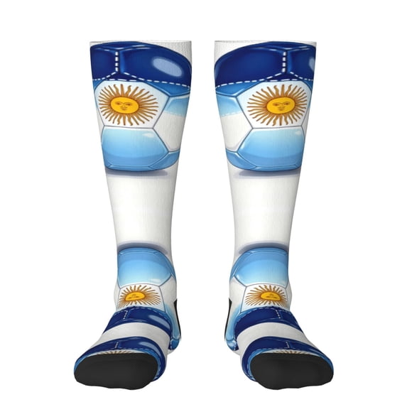 Womens Argentine-Soccerball-Art Knee High Socks Comfy Thermal Boot Long Socks