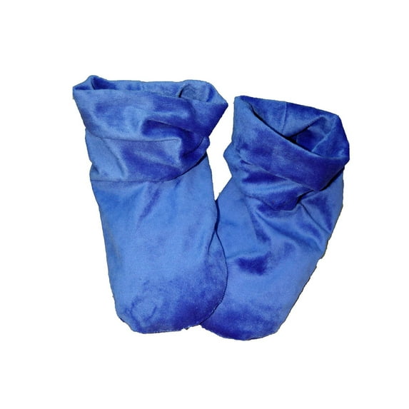Womens Aromatherapy Comfort Booties - Hot/Cold Calming Spa Slippers - Blue