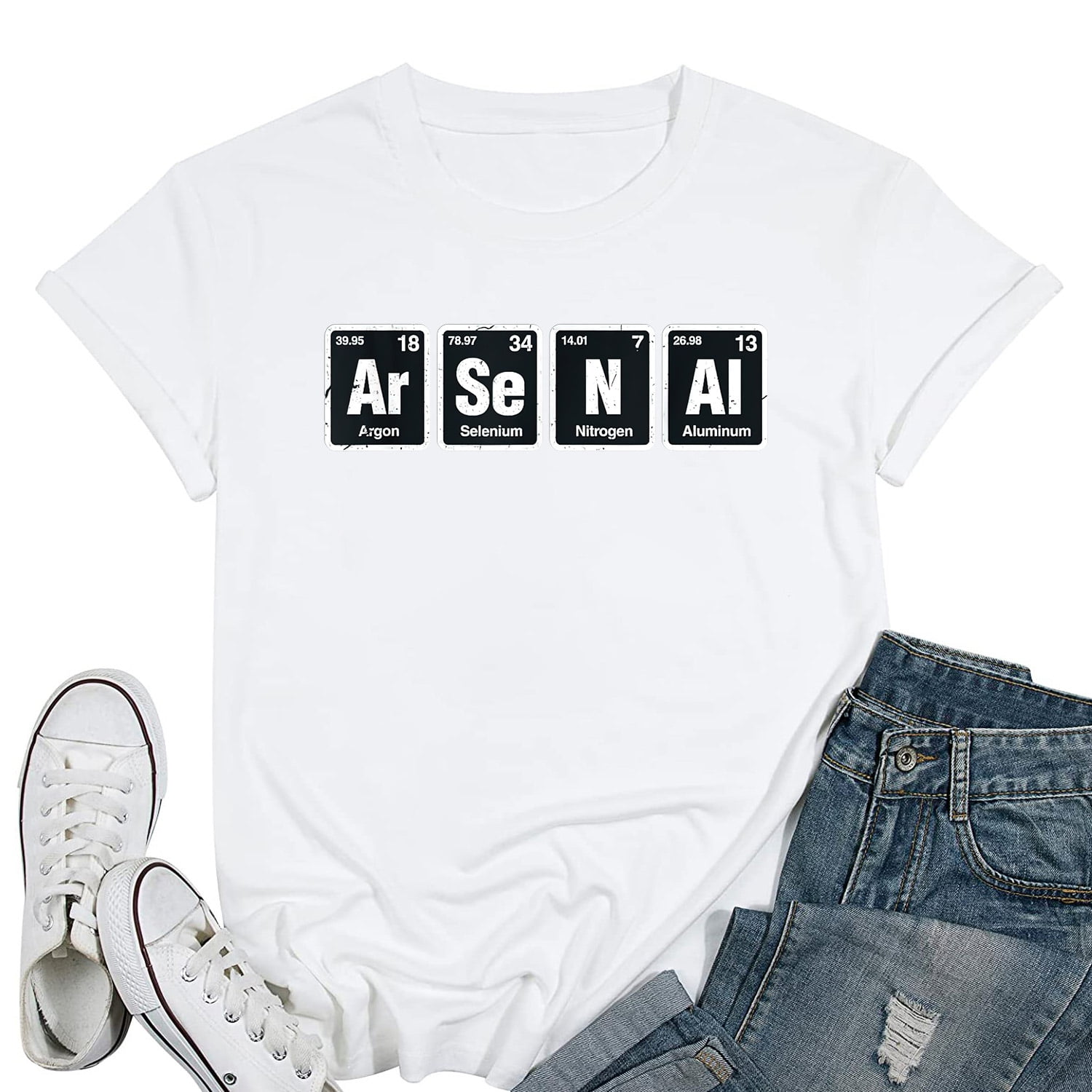 Arsenal (Ar-Se-N-Al) Periodic Table Elements Shirt Arsenal (Ar-Se-N-Al) Periodic Table Elements Shirt