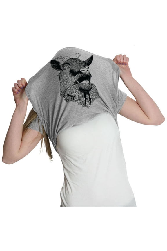 Womens Ask Me About My Goat Flip Up T Shirt Cute Farm Animal Slim Fit Tee Womens Graphic Tees