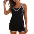 thumbnail image 1 of Womens Athletic 3 Piece Tankini Swimsuits Tummy Control Swimwear Swim Tank Tops with Sports Bra and Boyshort Bathing Suits, 1 of 5
