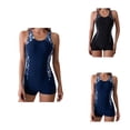 thumbnail image 1 of Womens Athletic One Piece Swimsuit, Boyleg Racerback Bathing Suit with Tummy Control, Full Coverage Sport Lap Swimwear for Competitive Swimming, 1 of 9