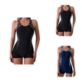 thumbnail image 1 of Womens Athletic One Piece Swimsuit, Boyleg Racerback Bathing Suit with Tummy Control, Full Coverage Sport Lap Swimwear for Competitive Swimming, 1 of 9