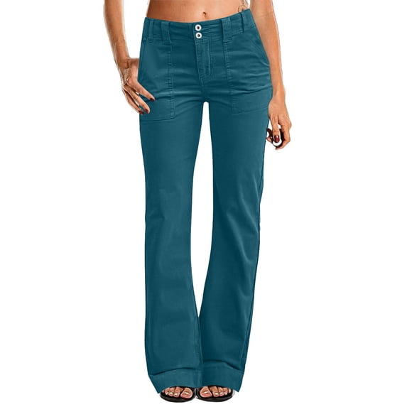 Womens Athletic Pants Designed With Straight Legs Lightweight Styling And Zipper Pockets For Workout Travel And Everyday Wear