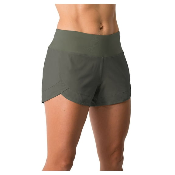 Womens Athletic Running Workout Volleyball Shorts WOD Lightweight Mesh Liner Zip Pocket