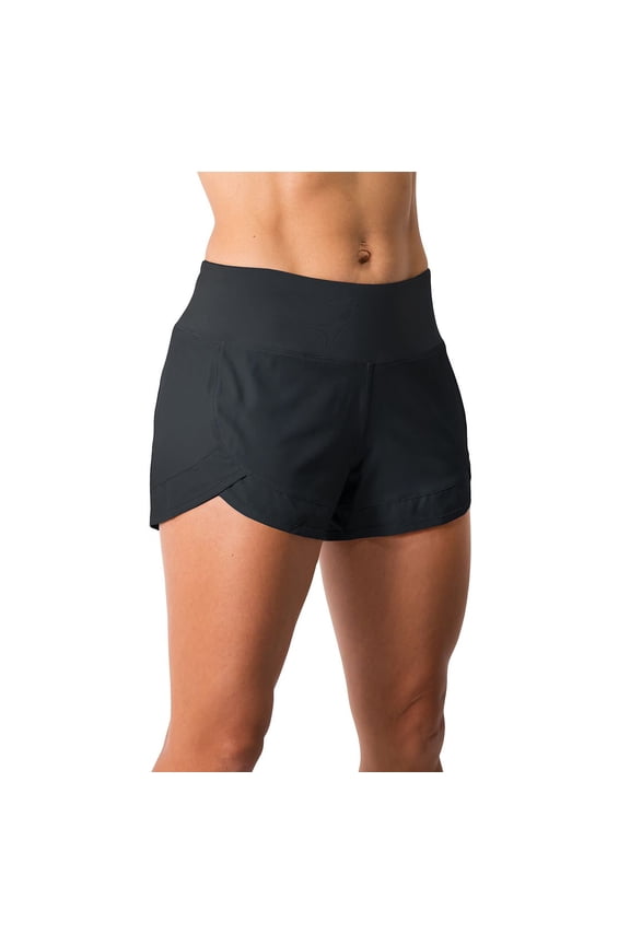 Womens Athletic Running Workout Volleyball Shorts WOD Lightweight Mesh Liner Zip Pocket