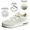 thumbnail image 1 of Womens Athletic Shoes Khaki Breathable Workout Tennis Walking Air Cushion Running Sneakers US 7, 1 of 5