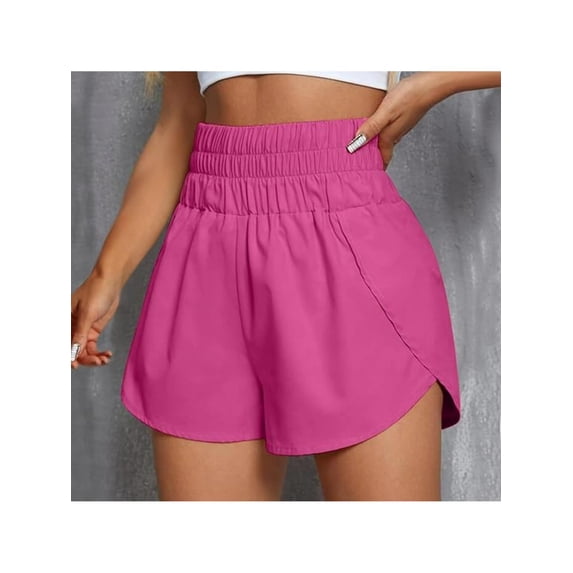 Womens Athletic Shorts High Waisted Running Shorts Gym Workout Shorts