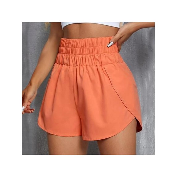 Womens Athletic Shorts High Waisted Running Shorts Gym Workout Shorts