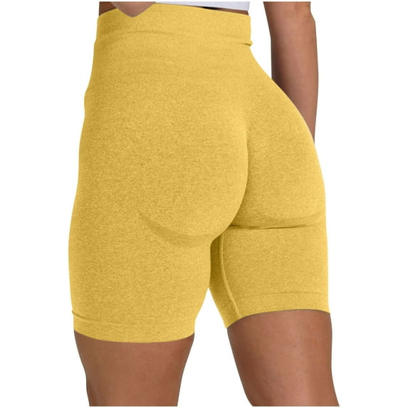 Womens Athletic Shorts Seamless Scrunch Workout Shorts High Waisted Active Gym Yoga Booty Shorts Ladies Clothes