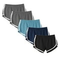 thumbnail image 1 of Womens Athletic Shorts Sevevn 5PC Women's Elastic Waist Summer Solid Casual Outing Shorts Pants, 1 of 2