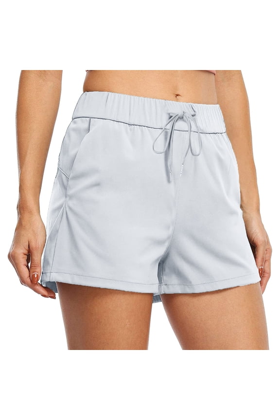 Womens Athletic Shorts Sports Loose Breathable Lace Up Yoga Running Fitness Casual Workwear