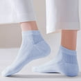 thumbnail image 1 of Womens Athletic Socks New Women's Solid Color Shallow Mouth Socks Ventilate Sweat Absorbing Socks Light Blue Free Size, 1 of 5