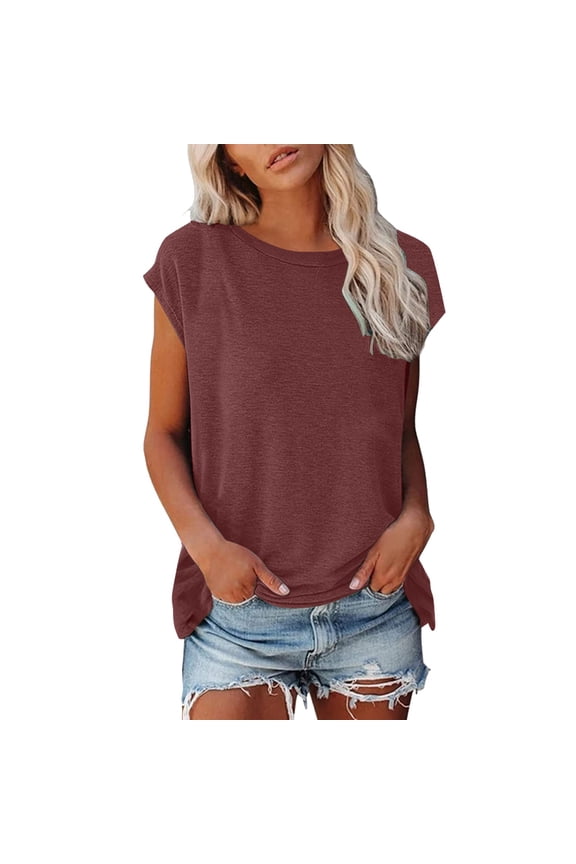 Womens Athletic Tops Casual Short Sleeve Tops for Women Compression Cold Gear Womens Neck Long Sleeve Long Layering Shirt Summer Shirts for Women Dark Tee Clothes Hide Casual Red XXL