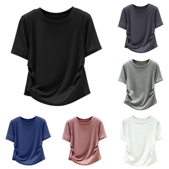 Womens Athletic Tops Designer T Shirt With Waist And Fit For A Casual Womens Summer Spring Tunic Blouse Black L