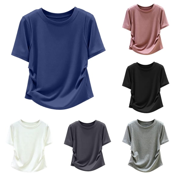 Womens Athletic Tops Designer T Shirt With Waist And Fit For A Casual Womens Summer Spring Tunic Blouse Blue M