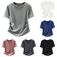 thumbnail image 1 of Womens Athletic Tops Designer T Shirt With Waist And Fit For A Casual Womens Summer Spring Tunic Blouse Gray XXL, 1 of 4
