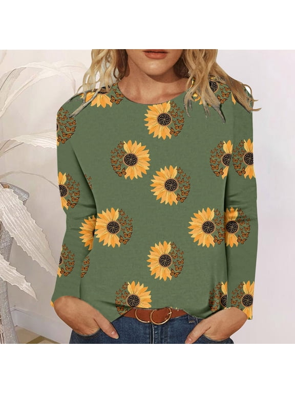 Womens Athletic Tops Girls Shirts Long Sleeve Womens Oversized Tee Shirts Tee Long Sleeve Women Mod Bod Tops Compression Shirt Women Shirt Short T for Casual Green S