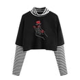 thumbnail image 1 of Womens Athletic Tops Juniors Graphic Tops Casual Fit Top Casual Raglan Tee Light Long Sleeve Women Shirts Short Sleeve Long Turtleneck Women Spandex T Shirt T Short Shirt Workout Red XXL, 1 of 4