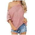 thumbnail image 1 of Womens Athletic Tops Long Sleeve for Women Tops Fitted T Shirts Women Cute Summer Top Casual T Shirt Womens Compression Shirt Long Sleeve Medium Pack Women's Graphic Pack of Shirts Pink S, 1 of 1