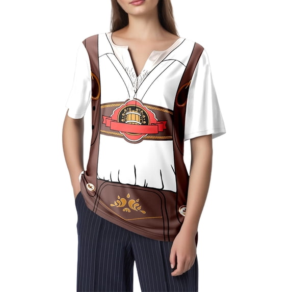 Womens Athletic Tops Long Sleeves for Women Long Sleeve Tees Striped Short Sleeve for Women T Shirts Set Womens T Shirt Walking Shirts under Short Sleeves Packs Shirt Summer Brown M