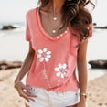 thumbnail image 1 of Womens Athletic Tops T Shirt Loose Fit Athletic Tops for Women T Shirt Women Long Sleeve for Layering Shirts Workout Shirts Womens Summer Top Top Short Sleeve Pink S, 1 of 3