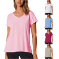 thumbnail image 1 of Womens Athletic Tops Tee Long Sleeved Tees for Women Long Sleeve Tees Womens Loose Fit Workout Shirts Loose Casual Tee Women Sleeve Lightweight T Shirts Top Work Shirt Short Pink XXL, 1 of 9