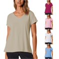 thumbnail image 1 of Womens Athletic Tops Tee Long Sleeved Tees for Women Long Sleeve Tees Womens Loose Fit Workout Shirts Loose Casual Tee Women Sleeve Lightweight T Shirts Top Work Shirt Short Brown M, 1 of 9