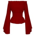 thumbnail image 1 of Womens Athletic Tops W Womens Athletic Tee Women S Shirts Casual Solid Color Top Top Women Summer Short Sleeve T Shirts for Long Sleeve Summer Shirt T Pack Men Tees And Tops Red XL, 1 of 2