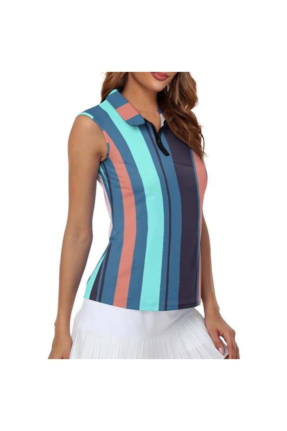 Womens Athletic Tops Women's Fashion Casual Sleeveless Zip Front T-Shirt For Daily Wear And Leisure Activities Silver M