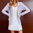 thumbnail image 1 of Womens Athletic Tops Women's T-Shirts Protective Lightweight Silk-Linish Jacket for Summer Cycling Breathable Everyday Leisure Purple S, 1 of 3
