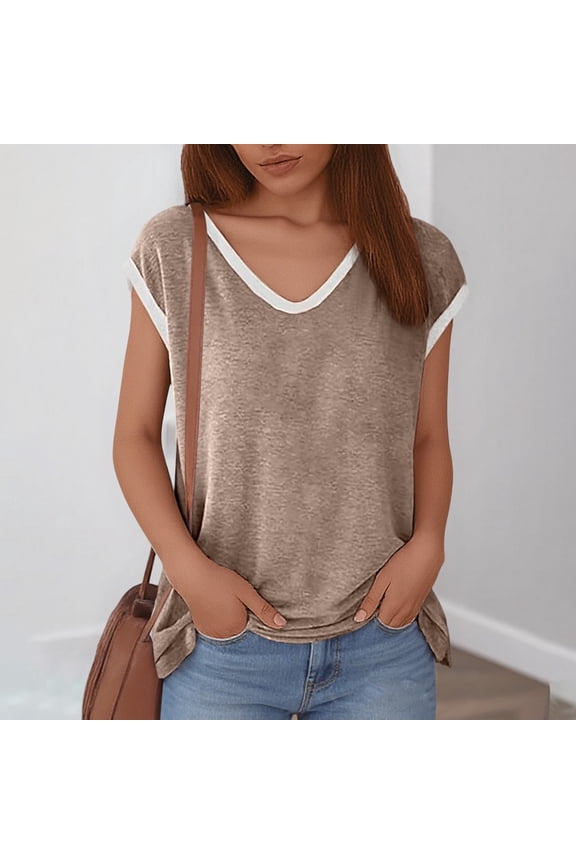 Womens Athletic Tops Womens Long Sleeve Cold Gear Woman T Shirt Casual Women's T Shirts Casual under Shirts Women Thin Long Sleeve Shirt Women Summer Short Loose Workout Brown S