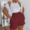 thumbnail image 1 of Womens Athletic Workout Sports Shorts Elastic Waist Pull-On SweatShorts Running Lounge Bottoms Shorts Tracksuit, 1 of 1