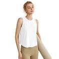 thumbnail image 1 of Womens Athletic Yoga Cropped Tank Top Summer Sleeveless Crewneck Crop Tops Loose Workout T-Shirt, 1 of 7