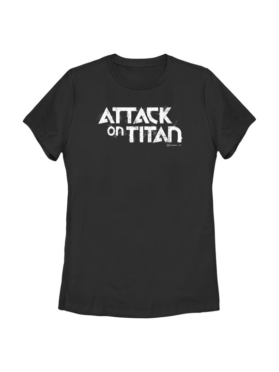 Womens Attack on Titan Classic Distressed Logo T Shirt