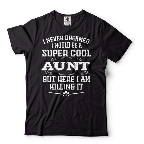 Womens Aunt T Shirt Super Cool Aunt Shirt Auntie Gifts Auntie Tee New Aunt Gift Aunt Birthday Tee