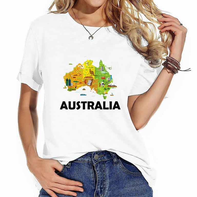 Australia T-Shirt Australian Elements Fun Map Ocenia Tee Australia T-Shirt Australian Elements Fun Map Ocenia Tee