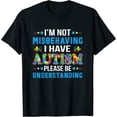 thumbnail image 1 of Womens Autism Awareness I'm Not Misbehaving I Have Autism T-Shirt Black 4X-Large, 1 of 5