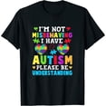 thumbnail image 1 of Womens Autism Awareness I'm Not Misbehaving I Have Autism T-Shirt Black Small, 1 of 5