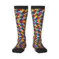 thumbnail image 1 of Womens Autism Awareness Puzzle Piece Knee High Socks Comfy Thermal Boot Long Socks, 1 of 7