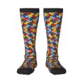 thumbnail image 1 of Womens Autism Awareness Puzzle Piece Knee High Socks Comfy Thermal Boot Long Socks, 1 of 7