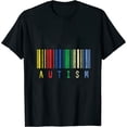 thumbnail image 1 of Womens Autism Colorful Barcode Support Autistic Kids Awareness Gift T-Shirt, 1 of 5