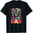 thumbnail image 1 of Womens Autism Dad - Autism Awareness Support Autism Motivational T-Shirt Black Large, 1 of 5