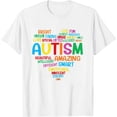 thumbnail image 1 of Womens Autism Heart Autism Awareness Proud Autism Mom Blue T-Shirt White 2X-Large, 1 of 5