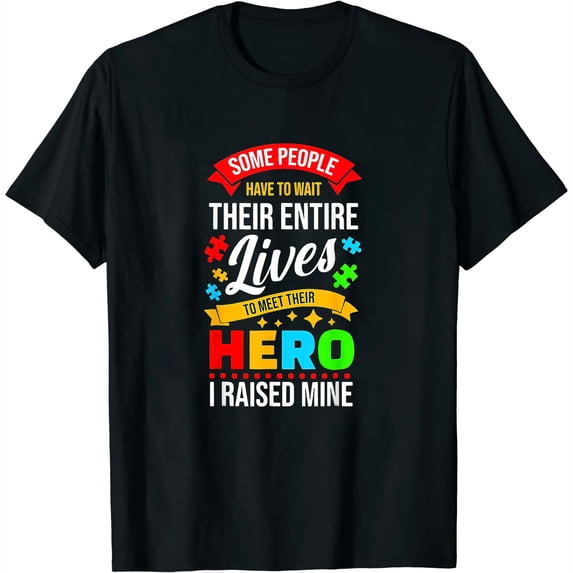 Womens Autistic Awareness Month Cute Parents Hero World Autism Day T-Shirt Black Large