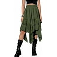 thumbnail image 1 of Womens Autumn Spring Skirt Retro Layer Half length Skirt with Asymmetric Elastic Skirts, 1 of 4