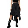 thumbnail image 1 of Womens Autumn Spring Skirt Retro Layer Half length Skirt with Asymmetric Elastic Skirts, 1 of 4